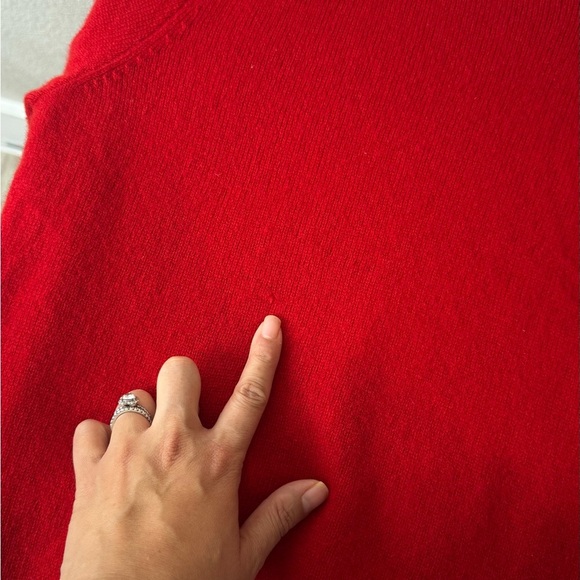 Polo‎ Ralph Lauren Red 100% Wool V-neck Pony Sweater Pullover Size Large Unisex - Picture 7 of 8